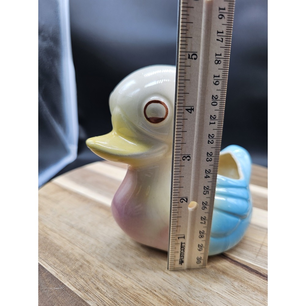 Vintage Shawnee Ceramic Duck Duckling Planter Vase 1950's Mid Century Modern - Picture 6 of 7